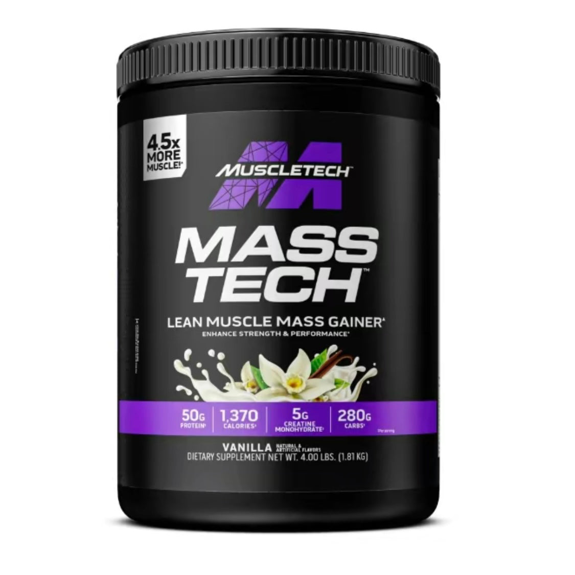 MuscleTech Mass Tech Protein Powder – Vanilla (4 lb)