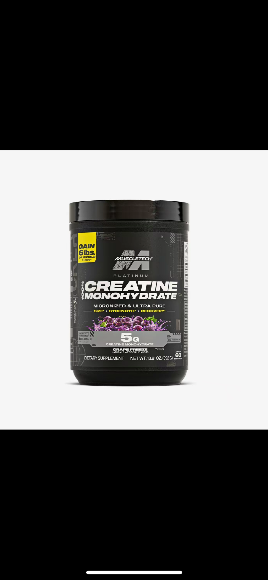 Platinum 100% Creatine by MuscleTech