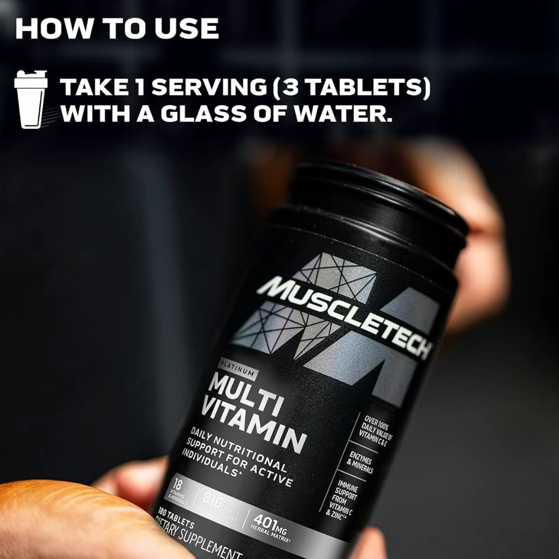 Muscletech Platinum Multivitamin for Men & Women – Daily Immune Support