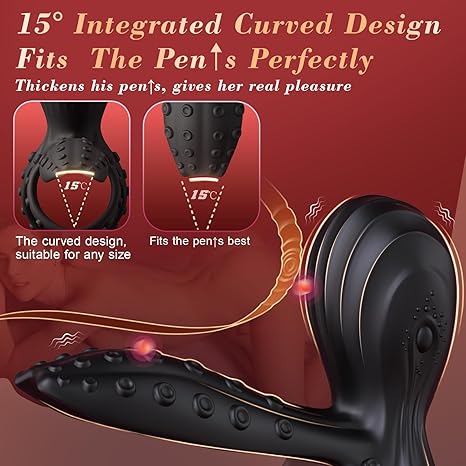 Dual Motor Vibrating Cock Ring for Couples – 10-Speed Penis Sleeve with Clitoral Stimulator