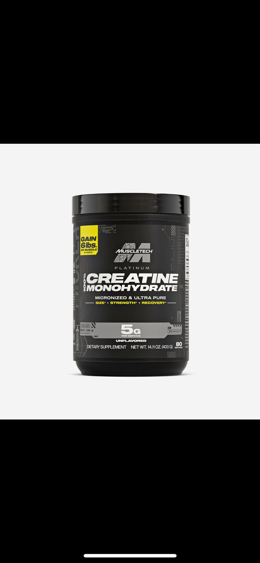Platinum 100% Creatine by MuscleTech