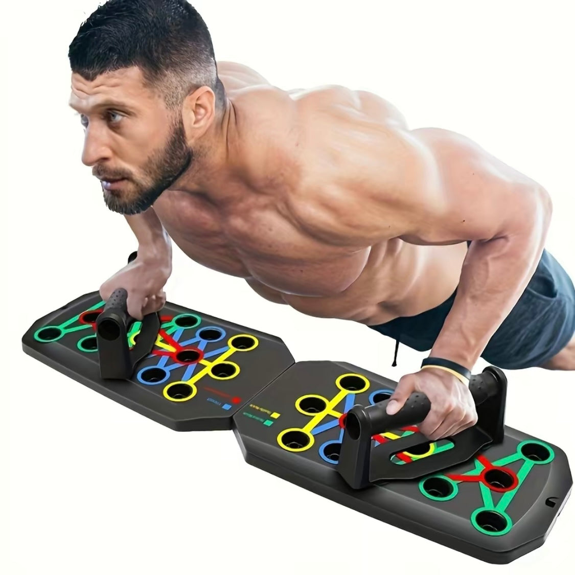 Push-Up Board Training Set – 128-in-1 Home Workout System