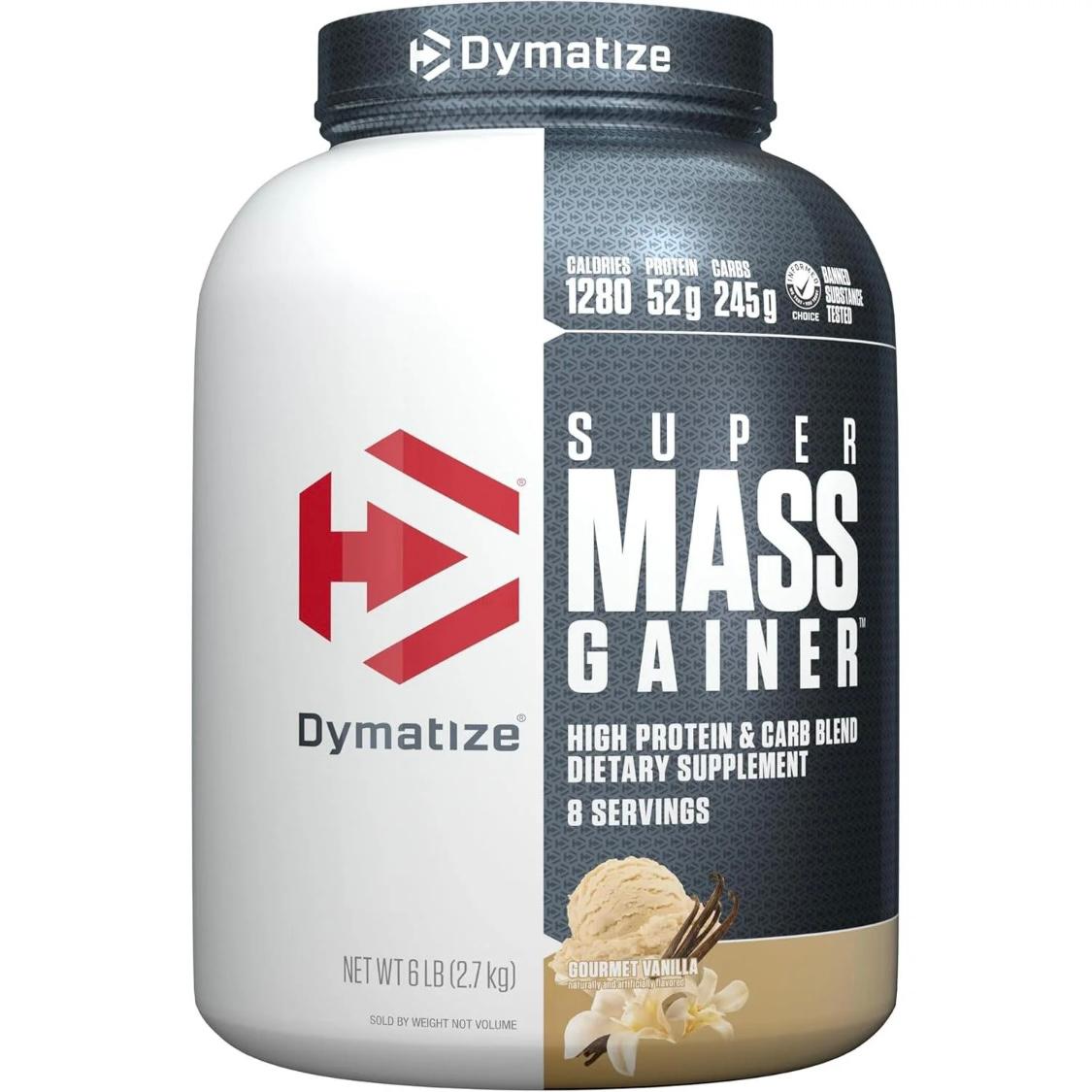 Super Mass Gainer – 1280 Calories, 52g Protein, Gourmet Vanilla (8 Servings)