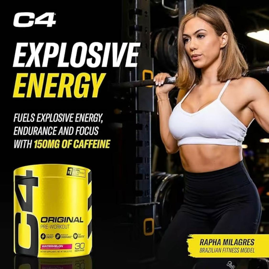 Cellucor C4 Original Pre-Workout – Watermelon, 150mg Caffeine (30 Servings)