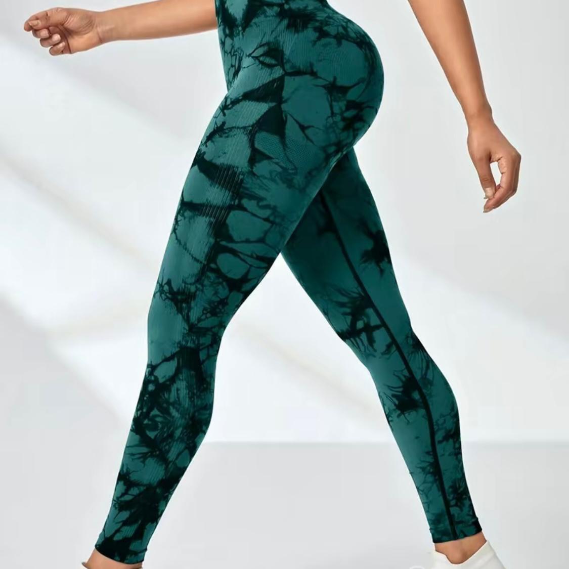 3-Pack Women’s Tie-Dye High-Waisted Leggings – Scrunch Butt, Tummy Control