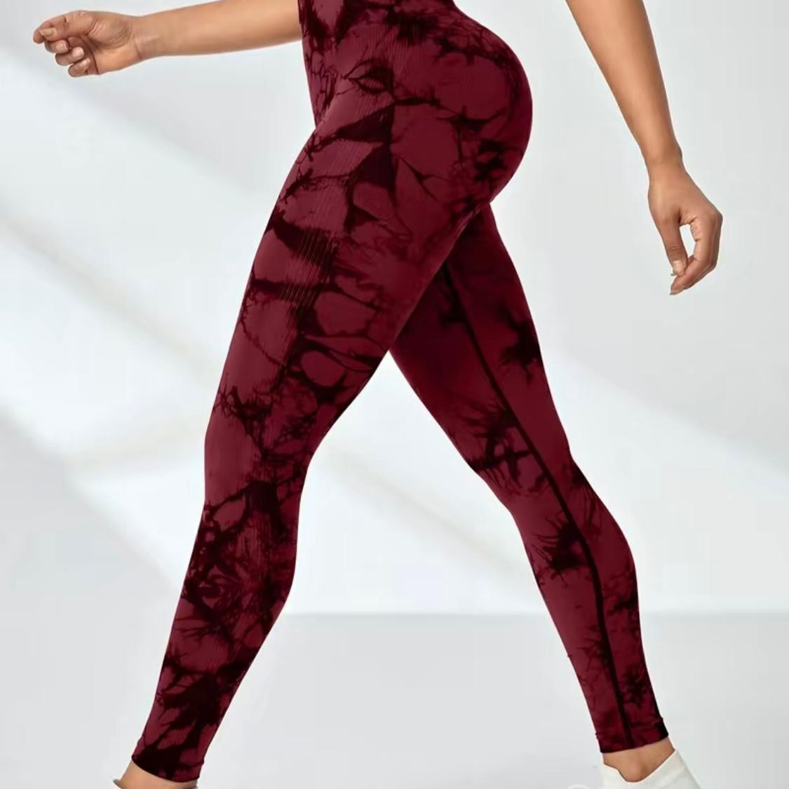 3-Pack Women’s Tie-Dye High-Waisted Leggings – Scrunch Butt, Tummy Control