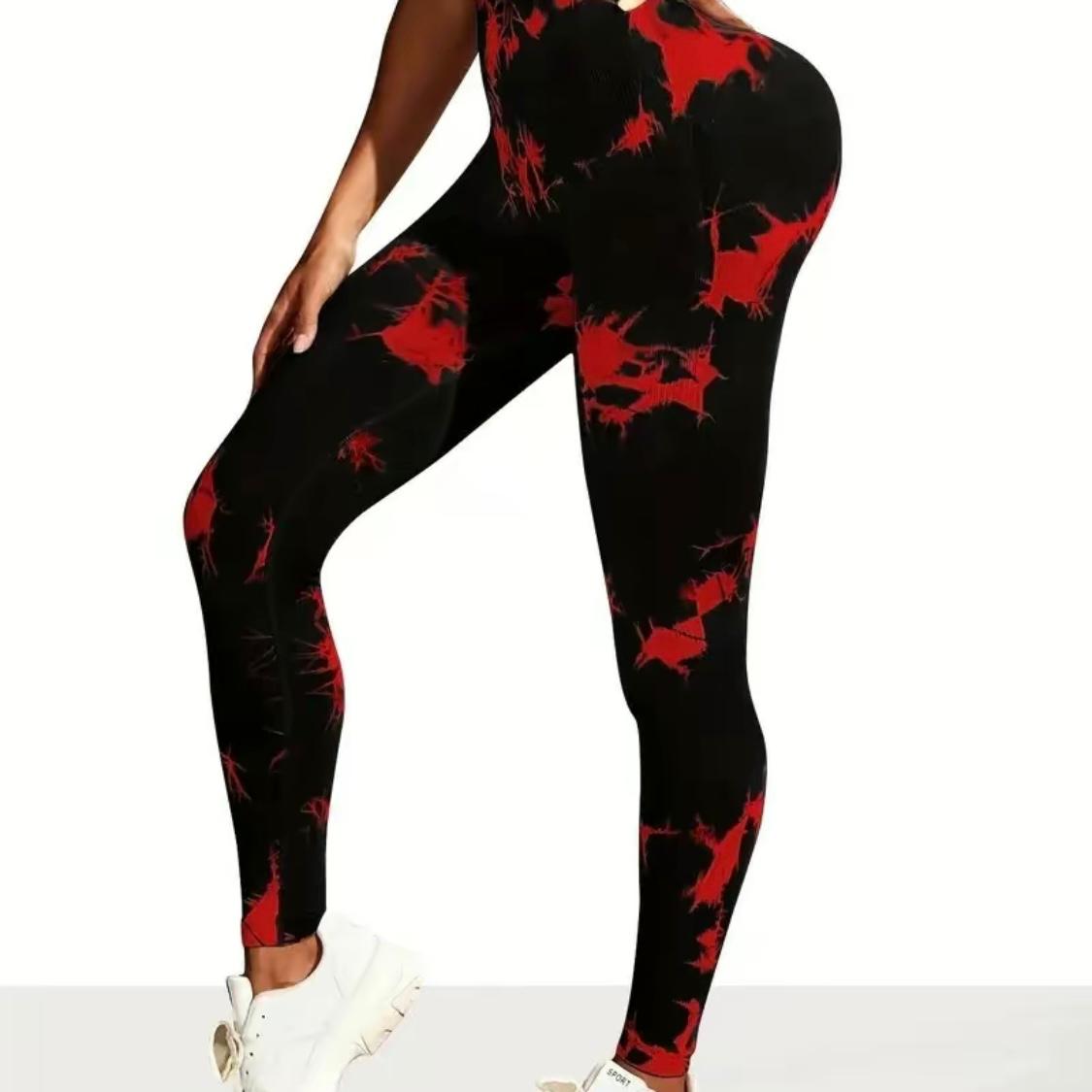 3-Pack Women’s Tie-Dye High-Waisted Leggings – Scrunch Butt, Tummy Control
