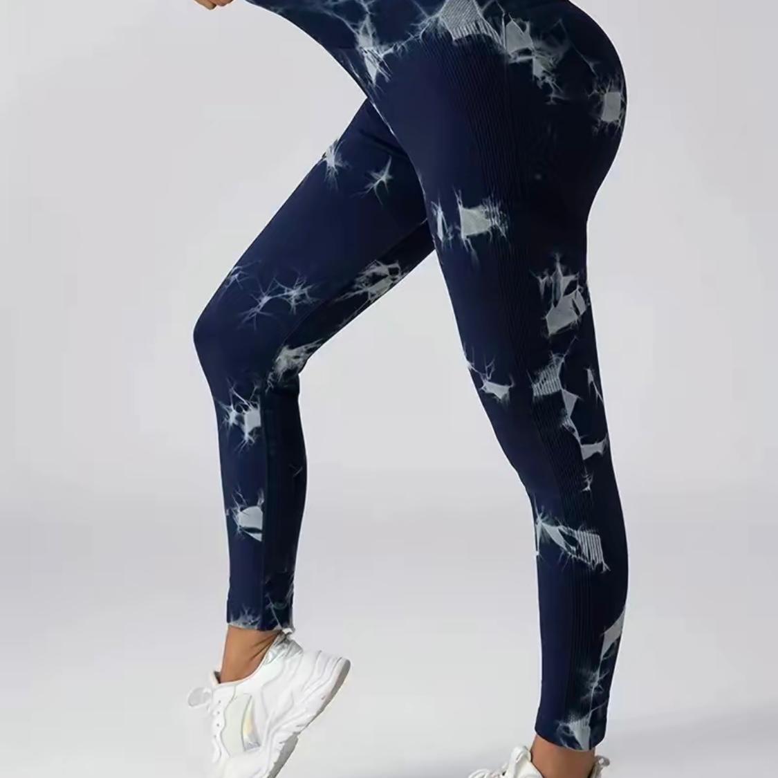 3-Pack Women’s Tie-Dye High-Waisted Leggings – Scrunch Butt, Tummy Control