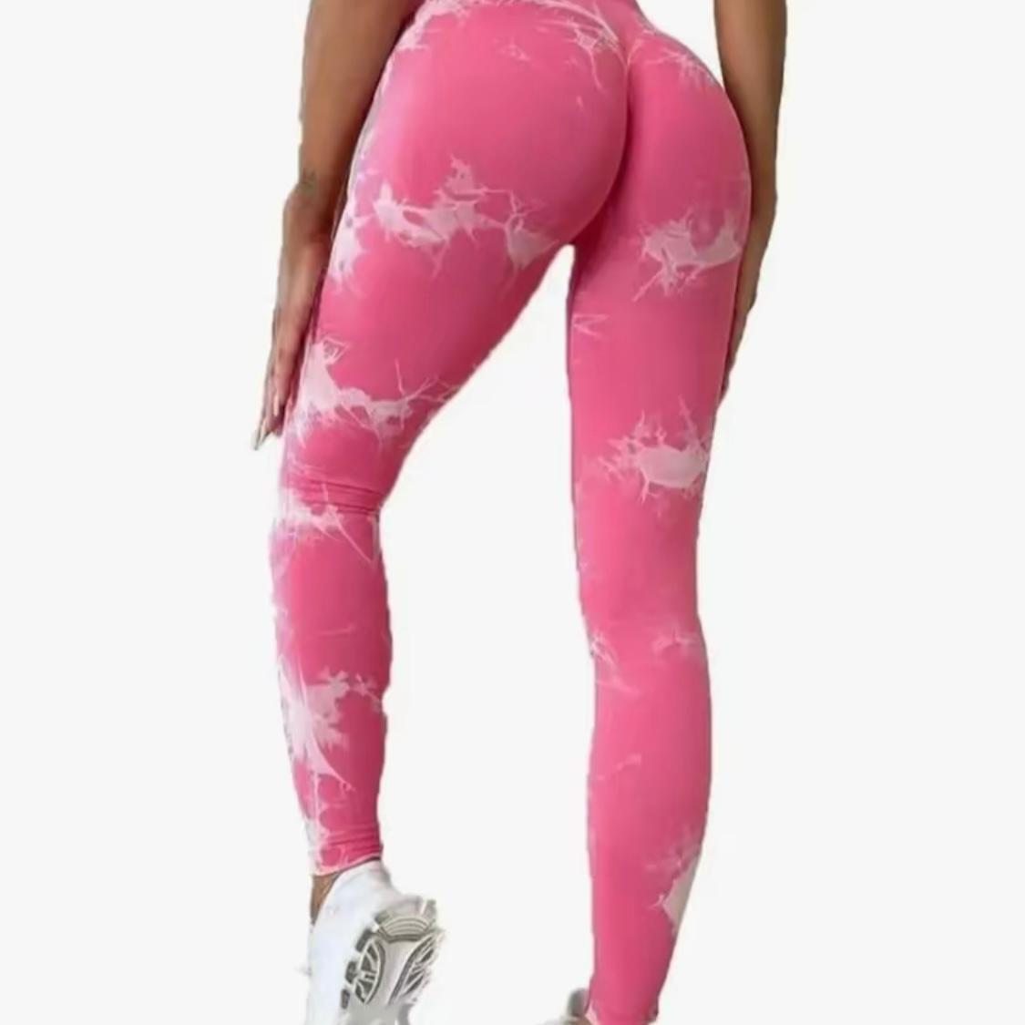 3-Pack Women’s Tie-Dye High-Waisted Leggings – Scrunch Butt, Tummy Control